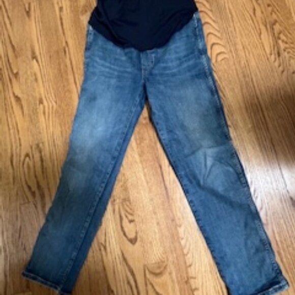 Madwell Maternity Over-the-Belly Stovepipe Jeans in Chancery Wash - Picture 4 of 5